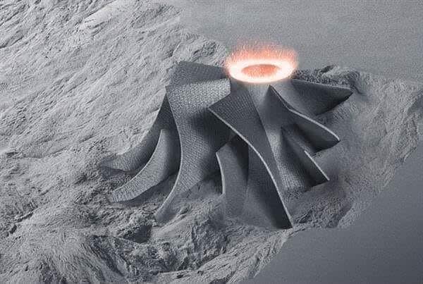 Selective Laser Sintering with metal powder for Additive Manufacturing. (Image courtesy TRUMPF.)