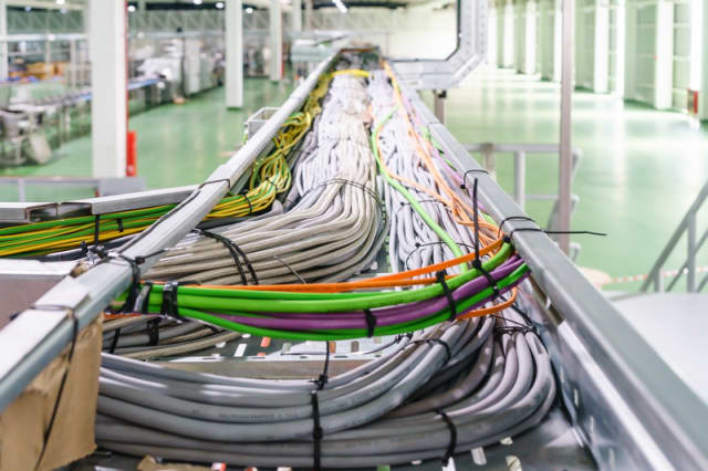 High-speed wired communications on the factory floor. (Image courtesy of Harwin.)