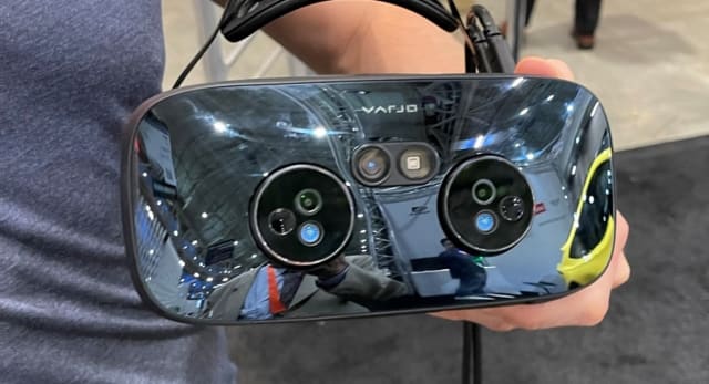 The MR headset you didn’t know you needed. By Varjo. Note the forward-facing lenses.