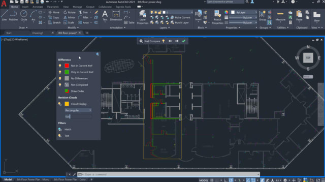 DWG Compare now supports Xrefs in AutoCAD 2021. (Image courtesy of Autodesk.)