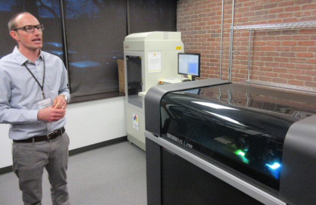 Brycen Smith of OtterBox praises the Stratasys J750, especially the ability to print multiple colors on a single part.