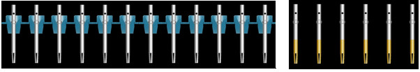 Selective plating of individual parts. (Photo courtesy of Electro-Spec, Inc.)