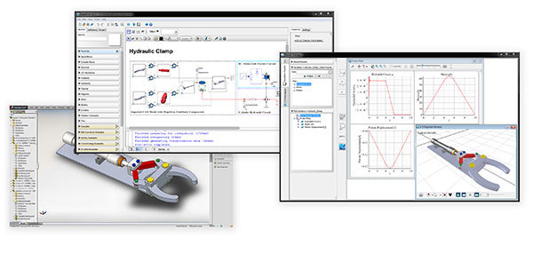 By importing CAD into MapleSim, engineers can improve the mechanical movements for their system-level models. (Image courtesy of MapleSoft.)