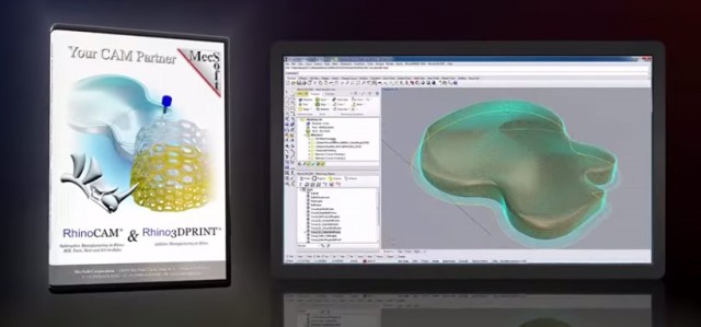 RhinoCAM is a CAM software that operates entirely within Rhino. (Image courtesy of MecSoft.)