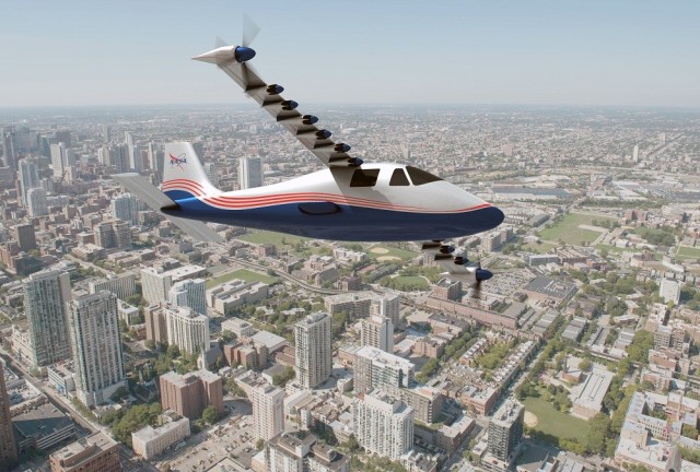 Modified Tecnam P2006T, Designated X-57 “Maxwell”. (Image courtesy of NASA.)