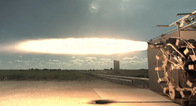 An MDC test of the Firefly Alpha combustor performed in Cedar Park, Texas. (Image courtesy of Firefly Space Systems.)