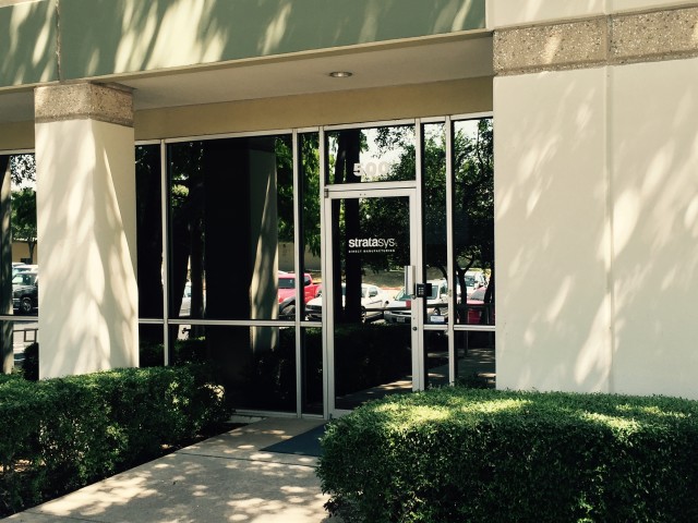 Outside of Stratasys Direct Manufacturing facility in Austin, Texas.