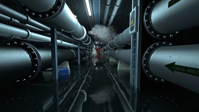 Where's the leak? Your structural analyst character has the fun task of solving problems with failing pipes. (Image courtesy of Loiste Interactive.)