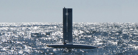 The Submaran unmanned surface vehicle. (Image courtesy of Ocean Aero.)