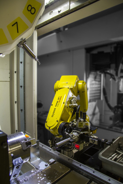 FANUC’s extremely versatile LR Mate is a cost effective competitor to SCARA robots. (Image courtesy FANUC America.)