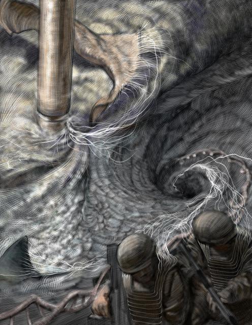 Harvard researchers have developed a new method to make and collect nanofibers and control their size and morphology. This could lead to stronger, more durable bulletproof vests and armor and more robust cellular scaffolding for tissue repair. (Image courtesy of Michael Rosnach.)
