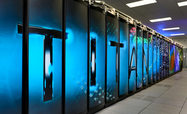 Titan, OLCF's Crazy XK7 system. (Image courtesy of OLCF.)