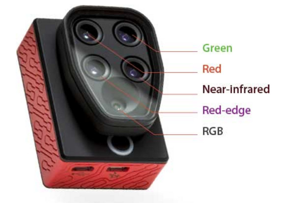 The Parrot Sequoia camera. (Image courtesy of SenseFly.)