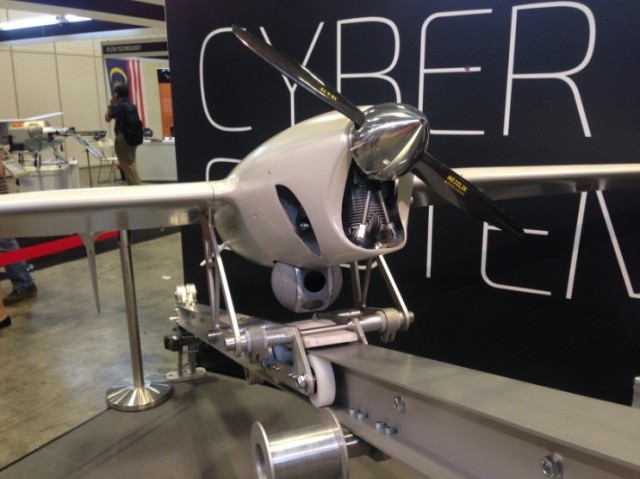The Skyeton UAV ACS-3, looking like a prop from The Rocketeer. (Image courtesy of the author.)