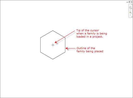 Figure 9. In a project, a loaded family appears at the tip of the cursor.