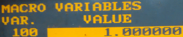 Figure 4. Screen shot showing local variable #100 with a value of 1.0. Image courtesy of Conestoga College Institute of Technology and Advanced Learning.