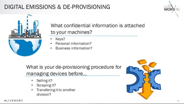 Black explained the importance of factory resets and de-provisioning when selling used devices. (Image courtesy of PTC.)