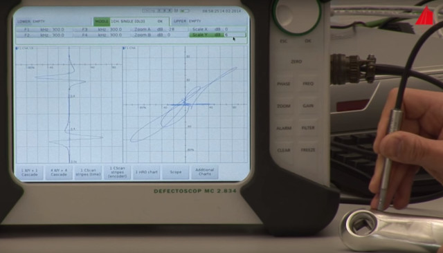 A crack is detected in the part. Screenshot courtesy of Hochschule Karlsruhe - University of Applied Sciences