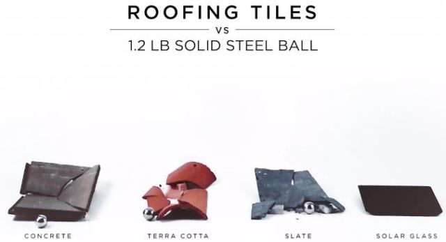 Tempered Glass PV Tiles Are Tougher than Most Roof Tiles (Image: SolarCity)
