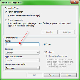Figure 6. The <Add parameter…> option in the Options bar.