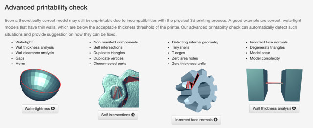 Printivate's 3D printability analysis tools. (Image courtesy of Printivate.)