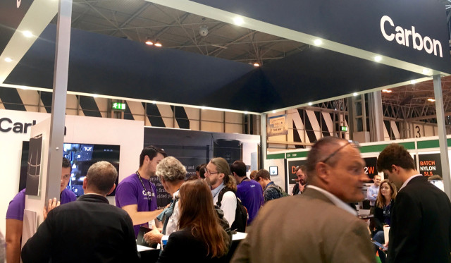 The Carbon stand was quite busy at TCT Show 2016. (Image courtesy of Fabbaloo.)