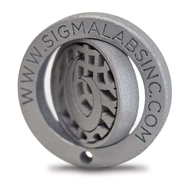 A metal 3D-printed part made with Sigma Labs’ PrintRite3D technology. (Image courtesy of Sigma Labs.)