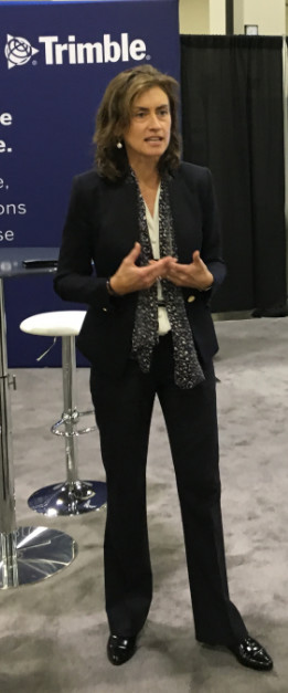 Roz Buick, head of Trimble Buildings, at Dimensions 2016 held in Las Vegas.
