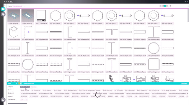 Because AVAIL is content-agnostic, users can organize any file from an internal Revit Standards Library to inbound manufacturer content, a visualization group's materials and textures, a marketing department’s project photos, PDF cut-sheets and more. (Photo: ArchVision.)