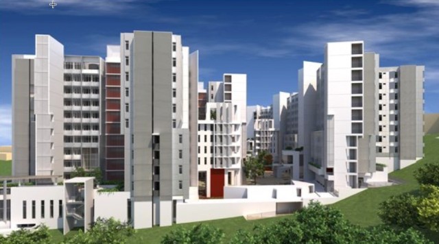 An artist’s rendering of residential halls at NTU using PPVC. (Image courtesy ofthe NTU newsletter.)