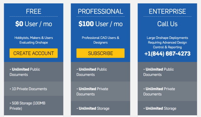 Onshape’s pricing. To my knowledge, this is the first CAD solution that has anything around a $0 user cost without limiting things to just students.