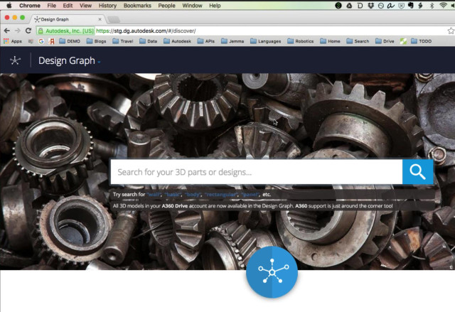 It couldn't be simpler. Design Graph, a search engine that adds shape-based searching. (Image courtesy of Autodesk Design Graph)