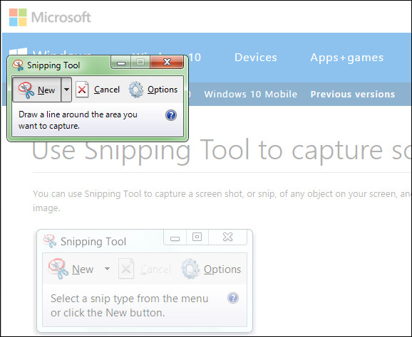 Figure 2. The Snipping Tool in Windows. (Image courtesy of the author.)