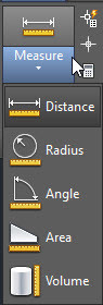 Measure flyout of the Utilities panel.