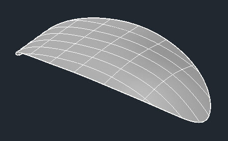 Figure 2. Surface obtained after using the surface trim command.