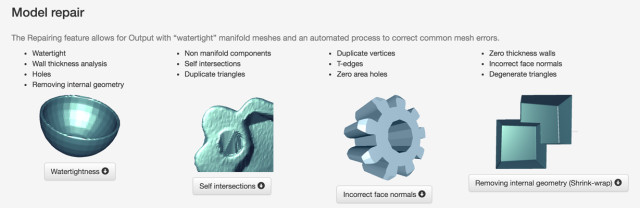 Printivate’s model repair tools. (Image courtesy of Printivate.)