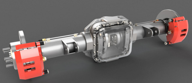 Rear wheel drive and differential, by Pablo Diaz, created with Fusion 360. (Image courtesy of Autodesk.)