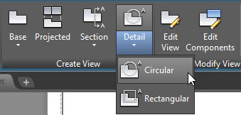 Figure 5. Circular option of the Detail toolbar flyout.