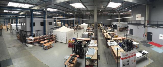 A view of the Prodways warehouse, where most of the 3D printers are built. (Image courtesy of the author.)