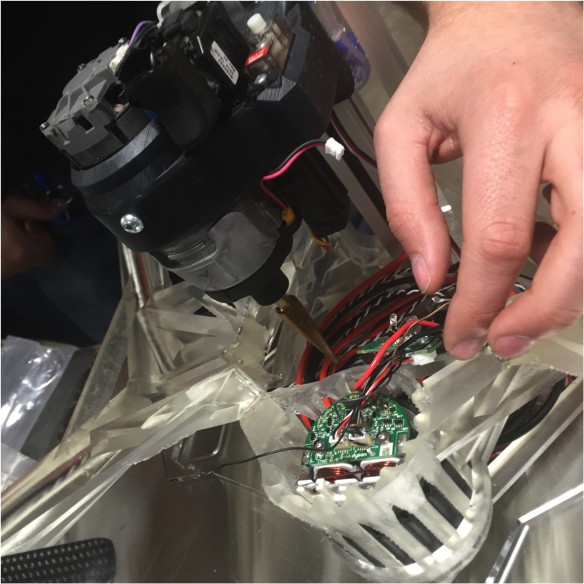 Printed in pieces, AfterByte has its electronics embedded inside before the plastic parts were welded together. (Image courtesy of MBS Robotics.)