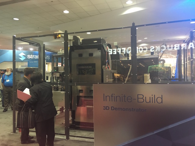 Stratasys' Infinite Build 3D demonstrator at IMTS.