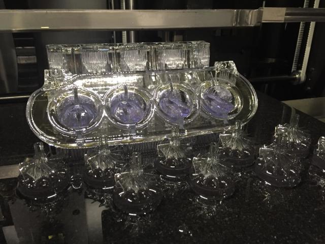 A print made with the ultraclear PLASTCure Clear 200 material for MOVINGLight technology. (Image courtesy of the author.)