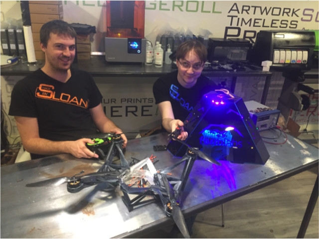 MBS Robotics’ battlebots AfterByte on the left and Basilisk on the right. (Image courtesy of MBS Robotics.)