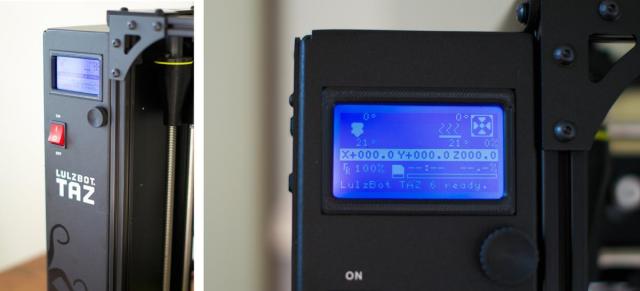The LulzBot TAZ 6 has a built-in LCD screen with SD card reader for standalone printing. (Image courtesy of Volim Photo.)