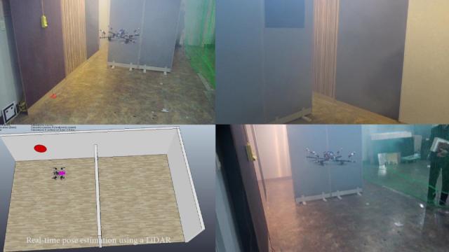 FAROS' sensors and laser scanner let it fly and climb around smoky scenes. (Image courtesy of KAIST.)