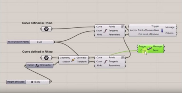Grasshopper lets the user design form algorithms without programming experience. Image courtesy of GRAPHISOFT.