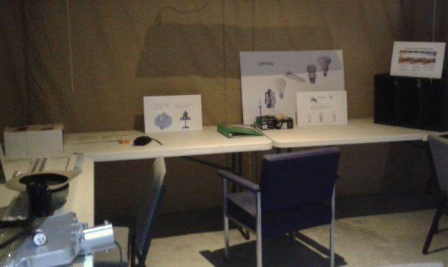Light Tent with Lux Meters and Informational Posters