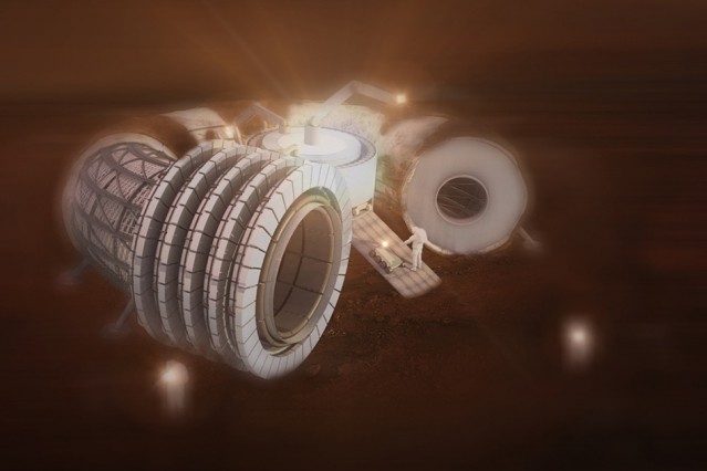 The MIT-designed Martian habitat. Image courtesy of MIT.