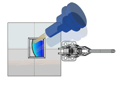 Setting the tool axis to a single direction via the “tilting to a common direction” feature. (Image courtesy of ModuleWorks.)