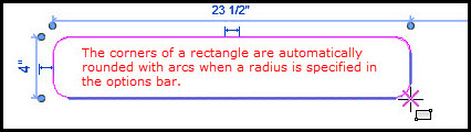 Figure 4. Rectangles can be created with round corners.